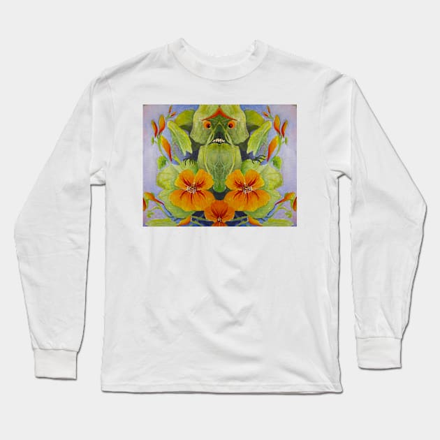 Nasty Nasturtium Monster Long Sleeve T-Shirt by Heatherian